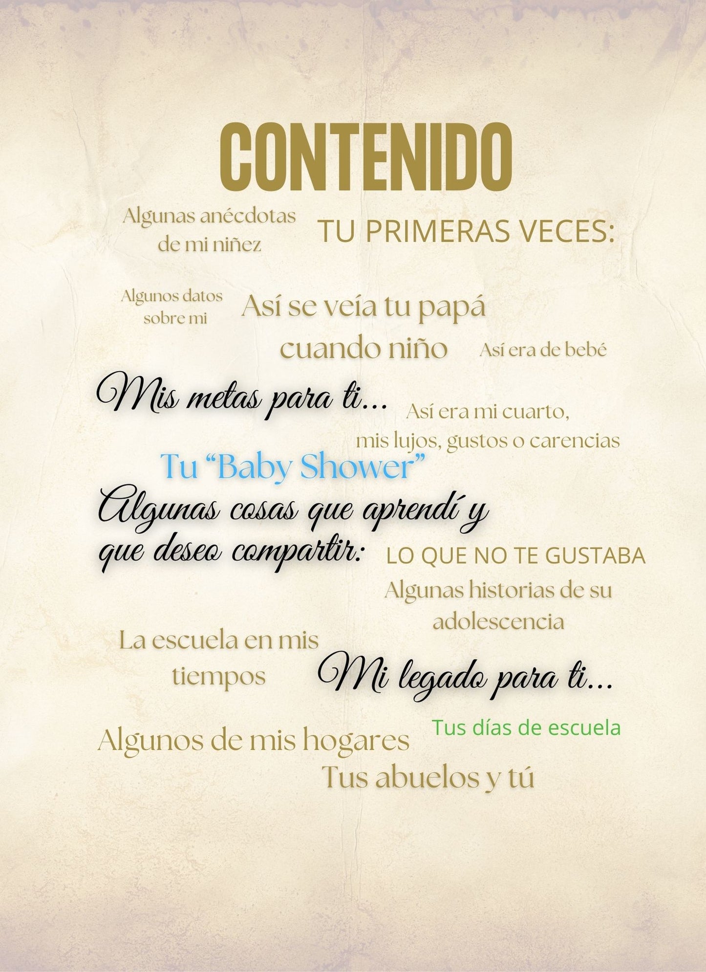 Recuerdos inolvidables para un hijo - Mis memorias